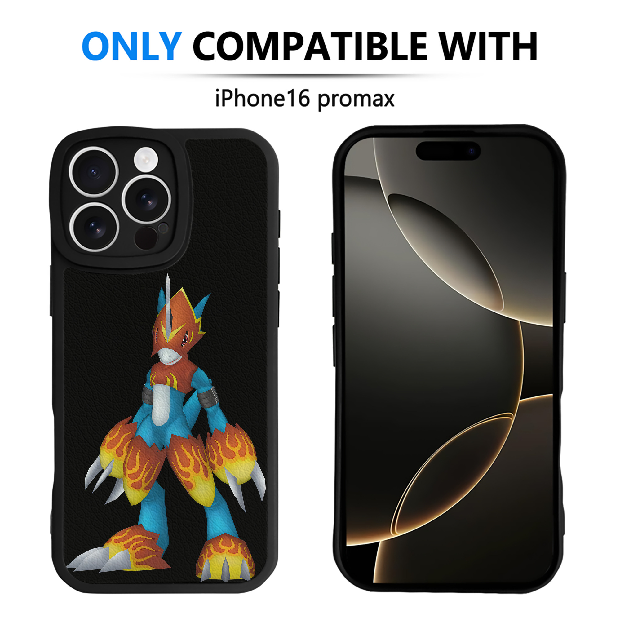 （画像用） Digimon デジタルモンスター/デジモン 【iPhone 16シリーズ対応】シリコンスマホケース（レザー調） 材質：シリコン